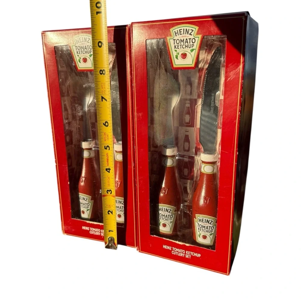 NIB HEINZ TOMATO KETCHUP CUTLERY SET COLLECTIBLE